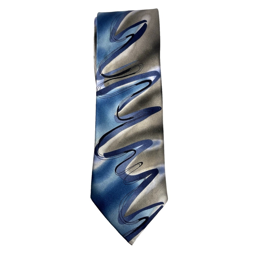 J. Garcia Floating Planes Collection Fifty Two Silk Men's Neck Tie Blue 58"
